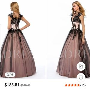 White Feather V-neck Jeweled Long Formal Dress